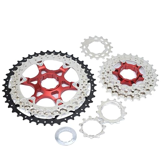 VG Sports 9 Speed MTB Groupset Bike Chain 11-42T Cassette 1x9 Speed Rear Derailleur& Shifter (9S 11-42T Set)