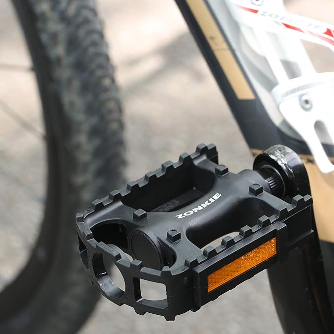 Bicycle Pedals, Bike Pedals, Plastic MTB Pedals, 9/16 Inch