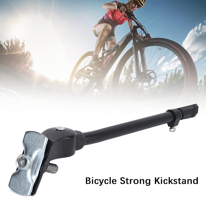 Bike Kickstand, Adjustable Aluminum Alloy Center Mount Bicycle Kickstands for 24‑27 Inch Road Mountain Bikes
