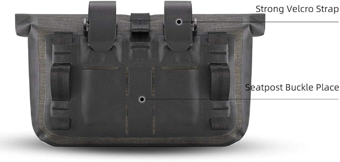 ROCKBROS Bike Handlebar Bag Waterproof Bicycle Front Handlebar Bike Bag 6L Bikepacking Bag for Mountain Road Bicycles