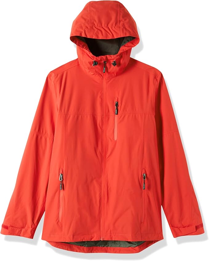 Outdoor Ventures Men's Packable Rain Jacket Waterproof Lightweight Raincoat with Hood Windproof Cycling Jackets