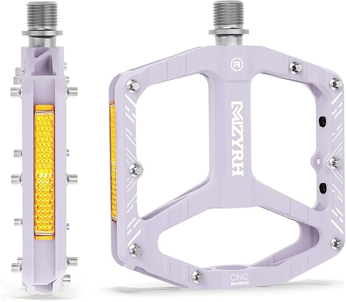 MZYRH Mountain Bike Pedals MTB Pedals,9/16" Non-Slip Lightweight Aluminum Alloy Bicycle Pedals for Road Mountain BMX MTB