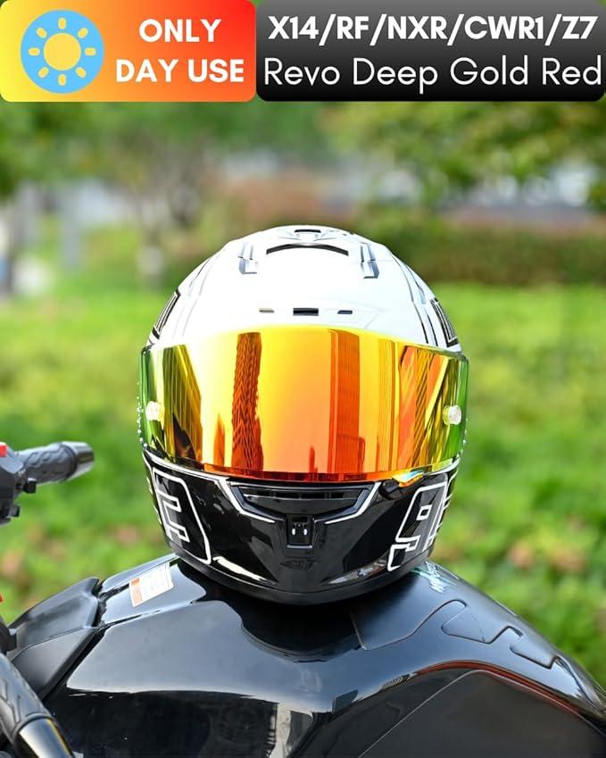 CWR-F1 Shield for RF-1200 Visor X14 NXR RF-SR Z7 Motorcycle Helmet Visor Replacement Sun Protection Anti-Scratch, Universal