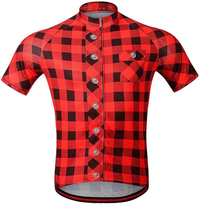 MOXILYN Men's Cycling Jersey Full Zip Riding Clothing Mountain Bike Tops Quick Dry - Bike Shirts