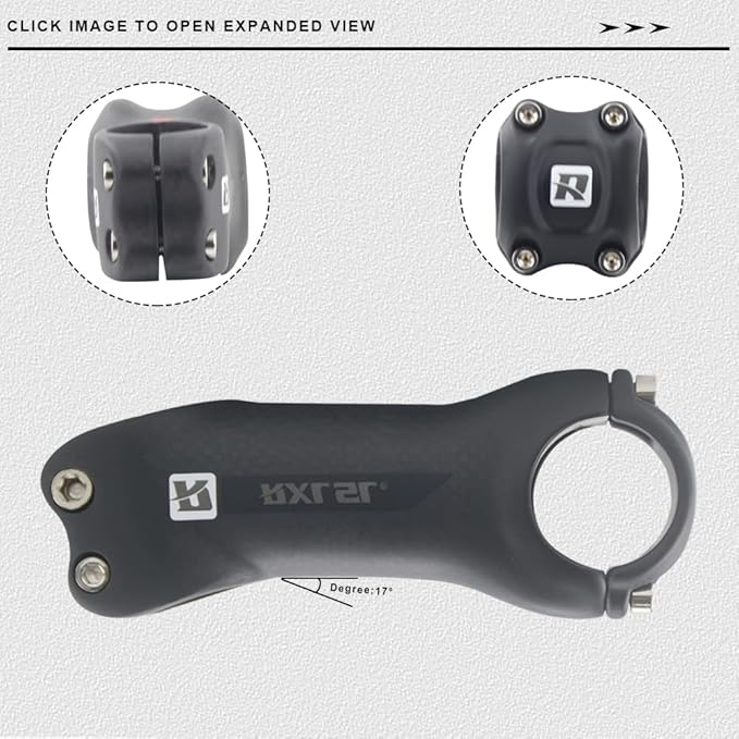 RXL SL Carbon MTB Stem, Mountain Bike Stem 31.8, Road Bike Stem 6 17 Degree 70mm 80mm 90mm 100mm 110mm 120mm 130mm Fixie Handlebar Stems for Downhill Enduro XC