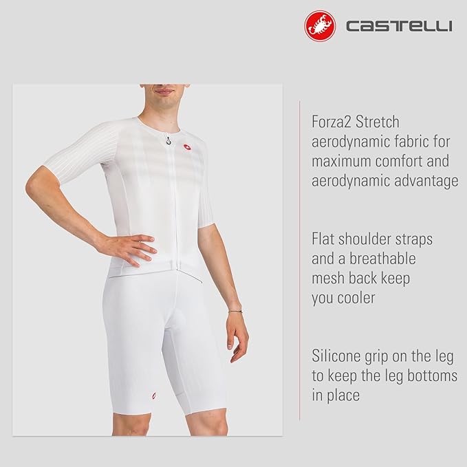 CASTELLI Men’s Free Aero Race S Bibshort, Aerodynamic Road Cycling Apparel, Pro-Level Seat Pad for Biking & Top-Level Racing