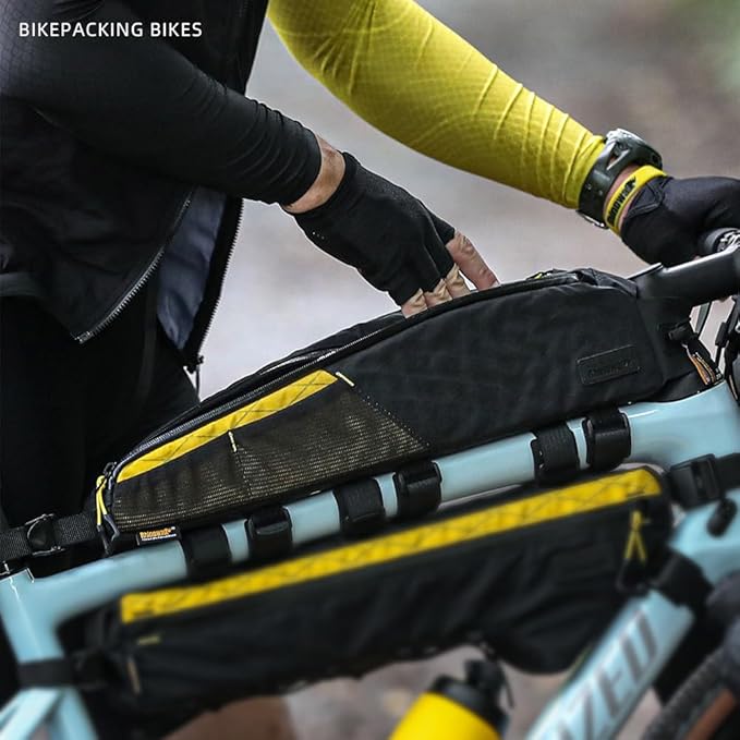 Rhinowalk Bicycle Top Tube Bag Bike Front Frame Bag Waterproof Extra Long Cycling Accessories Upper Pipe Nylon Pouch Pack for Mountain Road Bike
