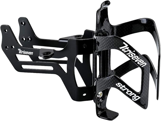 Triseven Bottle Holder Bike - Drink Holder Bike - for 2 Water Bottles and 2 CO2 Cartridges - Bike Cup Holder for Drink Bottle - Fit Bicycles - Bicycle Accessories - without Water Bottles