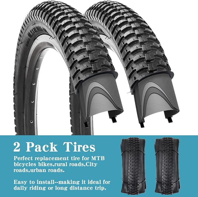 SIMEIQI Bike Tires 26x1.95 Inch Bike Tire for Mountain Foldable Replacement Bicycle Tire