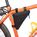 Bicycle Triangle Bag Waterproof Bike Bicycle Frame Front Tube Pouch Bag Ox Quick Release Front Saddle Cycling Bike Top Tube Triangle Tool Bag (Black&Blue) bike triangle frame bag