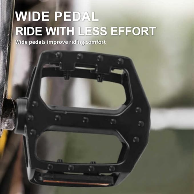 Aluminum Bike Pedals for Audlt 9/16 Thread Road Mountain Bicycle with Reflectors