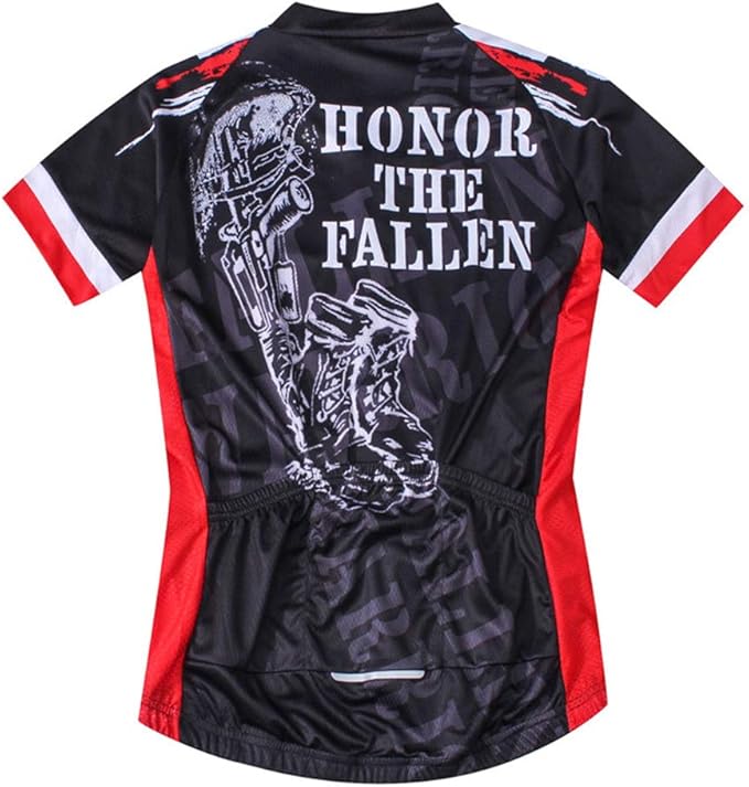 JPOJPO USA Cycling Jersey Men Short Sleeve Bike Shirts Biking Jersey Summer American Bicycle Tops with 3 Pockets Reflective