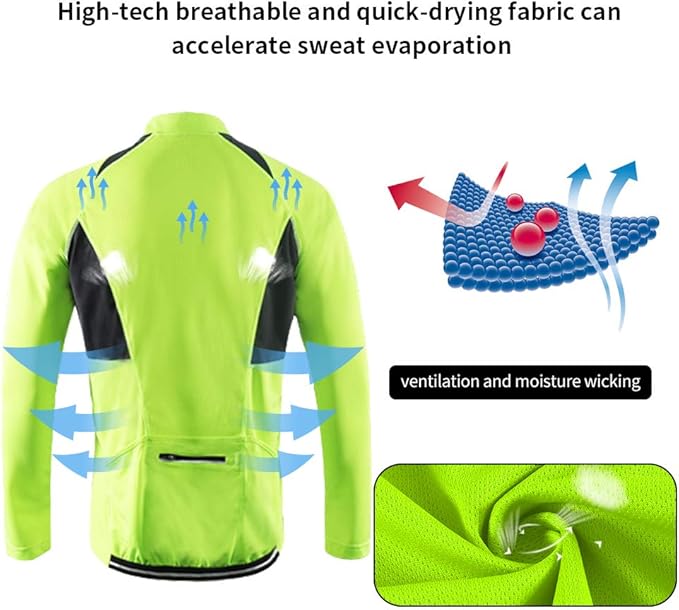 Cycling Jersey Men Bicycle Shirt Short and Long Sleeve MTB Road Biking Jersey with Pockets
