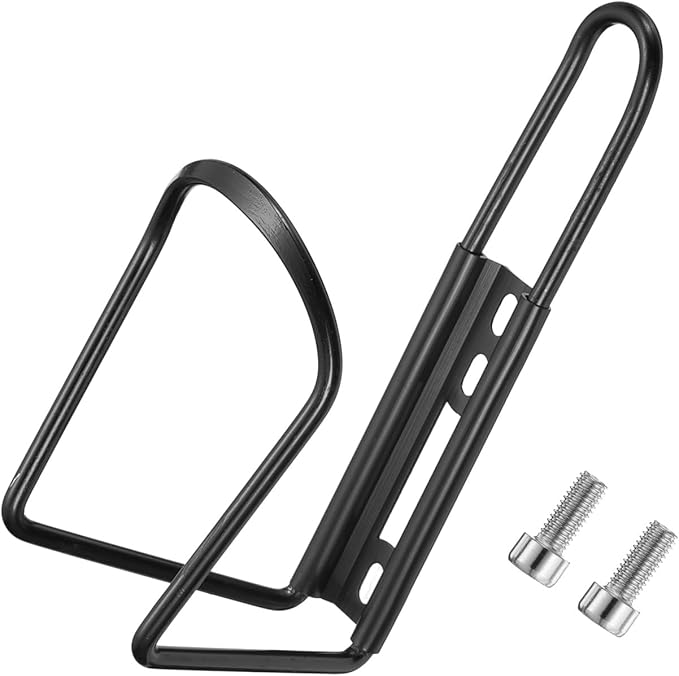 HARFINGTON Bicycle Water Bottle Cage Lightweight Aluminum Basic Bike Universal Water Bottle Holder Mount with Screws for Mountain Road Gravel