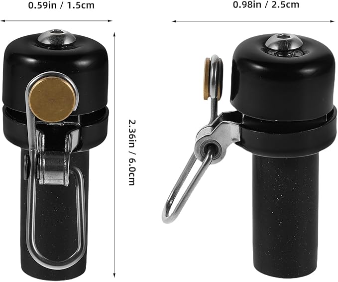FRCOLOR Bike Bell Handlebar End Plug 22.2mm Copper Vintage Bicycle Bell Loud 80db Crisp Sound Compatible with Road and Mountain Bikes Cycling Accessories