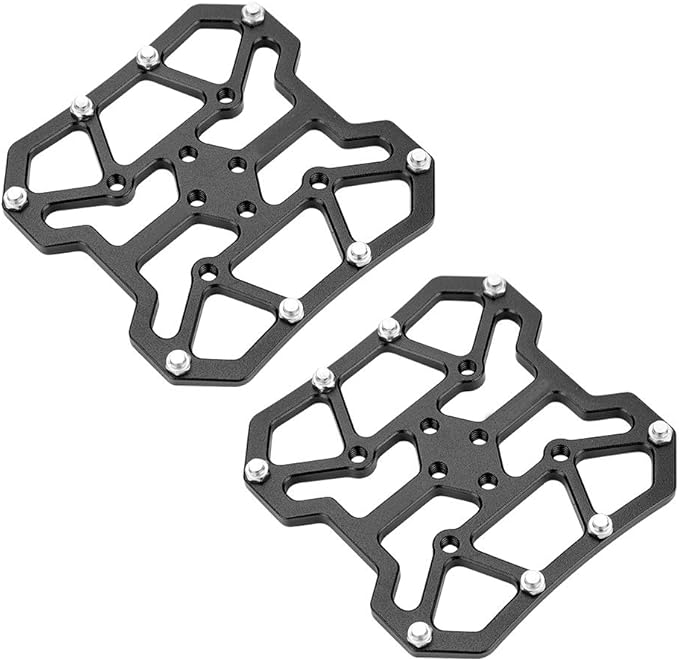 Keenso Bike Pedal Adapter, 1 Pair Aluminum Alloy Bike Bicyle Clipless Pedal Platform Adapters for