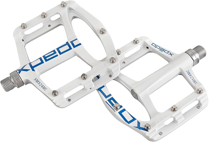 Xpedo Spry Flat Bicycling Pedals | Magnesium Body, 11mm Low-Profile, 106x100mm Platform, 28 Steel Replaceable Pins | MTB Trail/Enduro