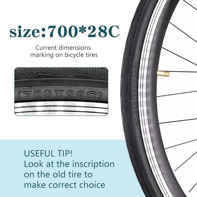 2 Pack 700x23C/25C/28C/35C/38C Bike Tires Plus Bike Inner Tubes Presta Valve 48mm or Schrader Valve 48mm Foldable Replacement Tires for Road Bicycle