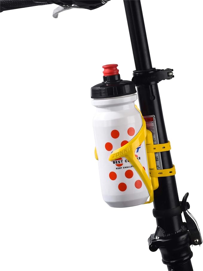 ZONKIE Bike Bottle Cage Mounting Base, Cup Mounting Base for Many Kinds Bikes, Fits Most Stroller Drink Holder, Silicone Material, Many Colors are Available.