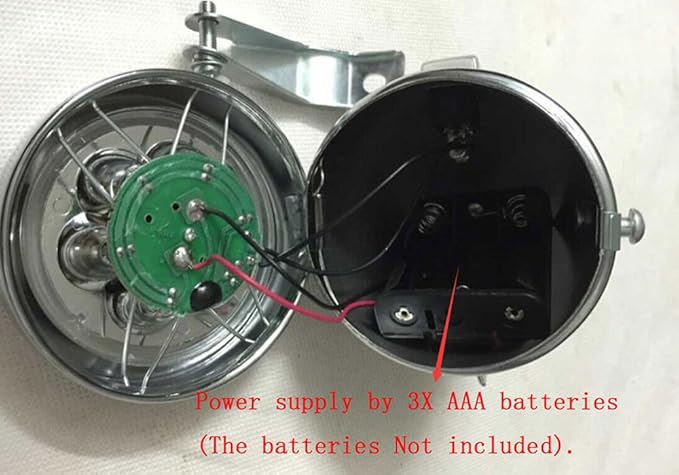 Bright 6 LED Metal Shell Front Light for Bicycle Headlight Retro Bike Head Lamp Classical Vintage Night Riding Safety Cycling Fog Light Headlamp with Bracket