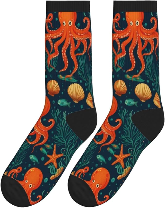 Crew Athletic Socks Funny Crazy Casual Sports Novelty Dress Socks for Women Men Running Hiking