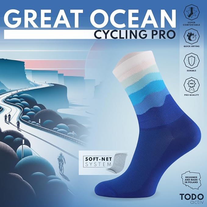 TODO PRO Cycling Socks - Breathable Bike Socks for Men and Women