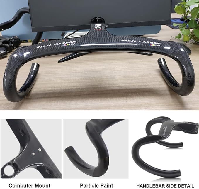 RXL SL carbon fiber road bike bars with integrated stem integrated handlebar carbon road bike handlebars drop handlebar 1-1/8"(28.6mm) 3K Glossy/Matte drop handlebars 400/420/440 90/100/110/120
