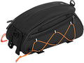 Rear Bike Rack bag,Bicycle Trunk Pannier Saddle Seat Bag Bike Accessories with shoulder strap large capacity Waterproof Reflective Bicycle Frame Bag Panniers for riding orange
