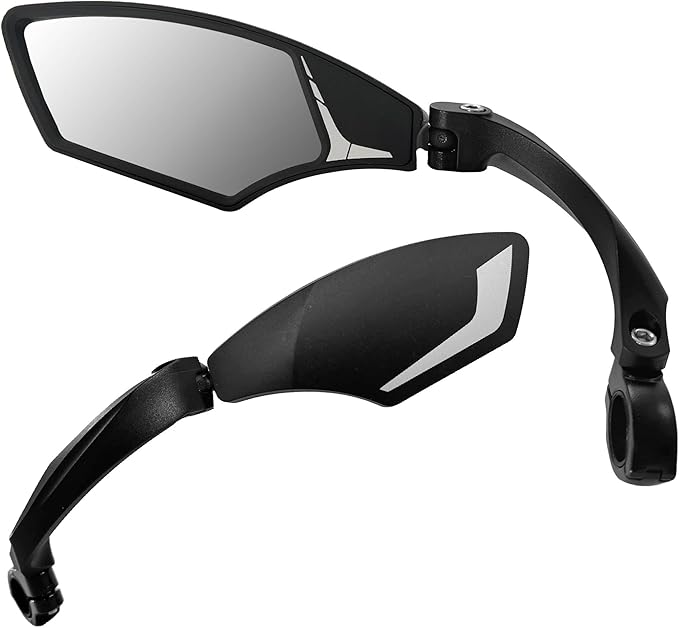 Hafny Handlebar Bike Mirror – HD Glass, Wide Angle, Adjustable 360° Rear View – Shatterproof, Anti-Glare, Premium, MTB, E-Bike, and Commuter Cycling Safety, HF-MR095