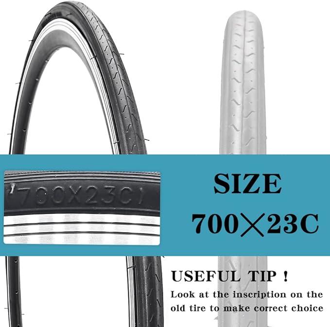 1 or 2 Pack 700X23C/25C/28C/35C Road Bike Tires with or Without 2 Inner Tubes Presta Valve and 2 levers for City Commuter Road Pavement Garden Trail Bike Tires