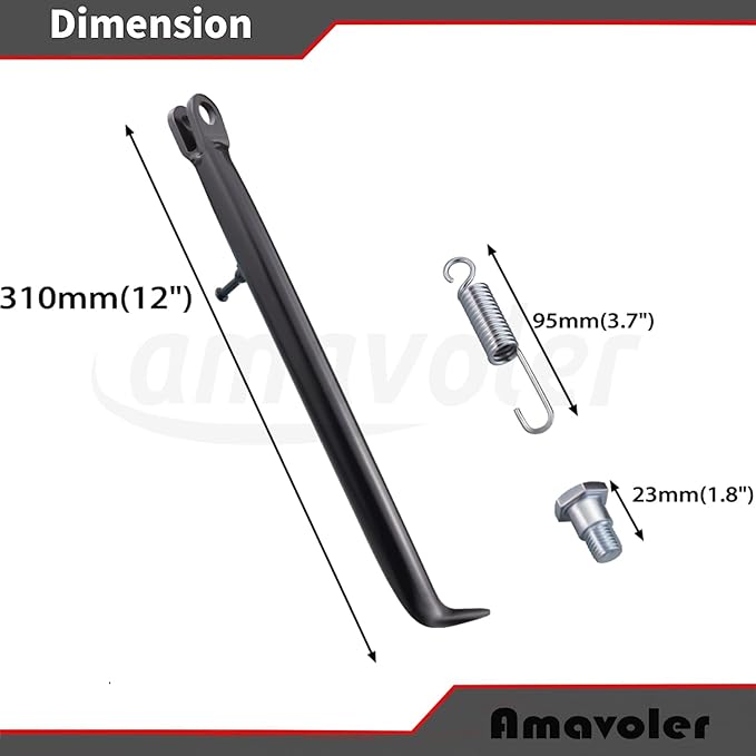 Kick Stand with Spring Replacement Parts Fits for 70cc 90cc 110cc 125cc 138cc 140cc 150cc 200cc Dirt Pit Bike.