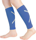 Calf Compression Sleeve for Men & Women, Reflective Footless Socks for Shin Splint Relief & Night Running, Cycling