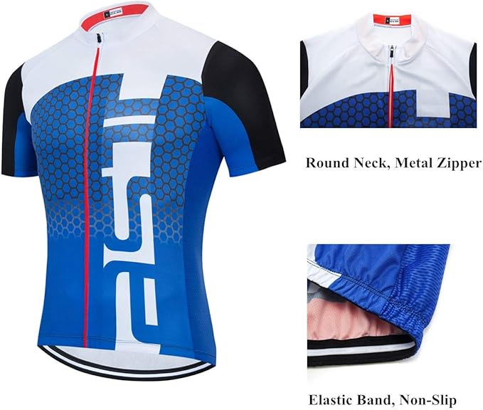 Men's Cycling Jersey Set, Summer Mountain Bike Clothing Short Sleeved Riding Jerseys