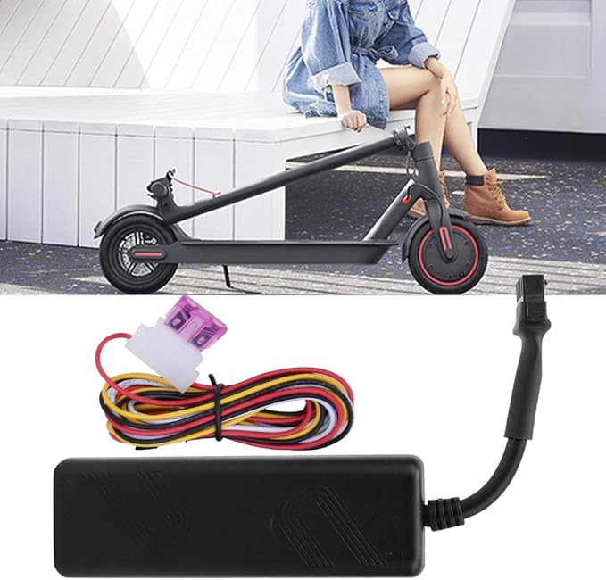 GPS Tracker for Electric Scooters Real Time Tracking Device with AGPS Dual Positioning System for M365 Scooter Accessories Plastic Black 3.3x1.1x0.6inch