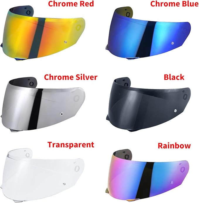 HJ-33 Visor Shield Replacement, I90 Visor Face Shield Compatible With HJ-33 Helmet Visor Accessories (Black)