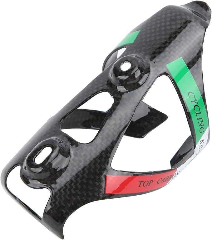 Full Carbon Fiber Bicycle Water Bottle Cage, Road Bike Bottle Holder, Ultra Light Cycle Accessory with High Strength Carbon Fiber Material, Polished Edges for Scratch - Free Us