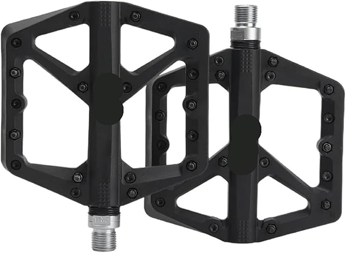 Mountain Bike Pedals Bicycle Pedals MTB Nylon Platform Footrest Flat Mountain Bike Paddle Grip Pedalen Bearings Footboards Cycling Foot Hold Pedals