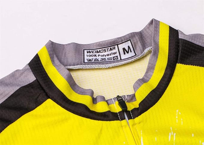 Cycling Jersey Men Full Zip Bike Shirt Racing Top Bicycle Clothing