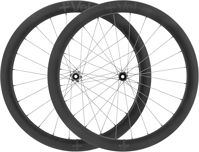 MEROCA VEL Road Bike Carbon Wheelset 700C Clincher Wheelset 50/60mm Deep Disc Brake Clincher/Tubeless Ready, 36T Ratchet Hub, Pillar Spokes
