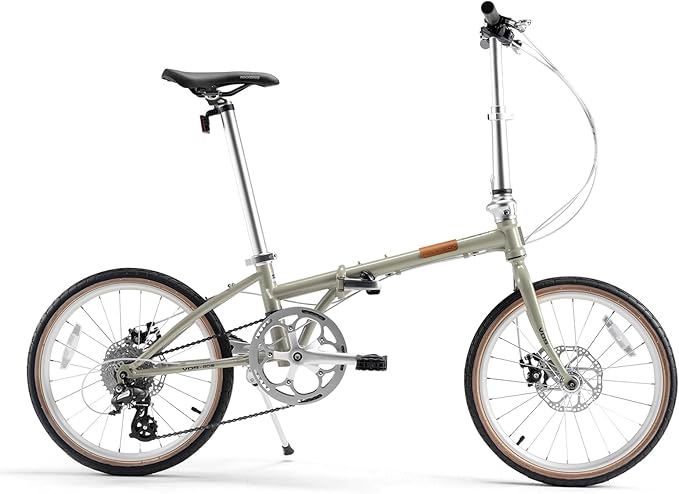 ROCKBROS VDS 20 Inch for Adults, 26lb Lightweight Foldable Bike for Women & Men, Shimano 8-Speed Adult Folding Bicycle with Disc Brakes, Portable Commuter City Bike