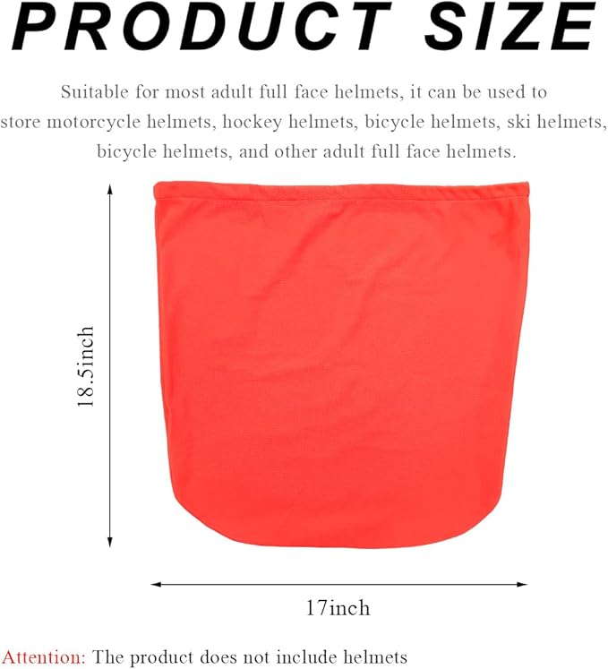 Motorcycle Helmet Bag, Helmet Protection Drawstring Bag Made of Nylon Cloth, Large Capacity Helmet Storage Bag for Motorcycle Bicycle, Universal Motorcycle Accessories (Orange)