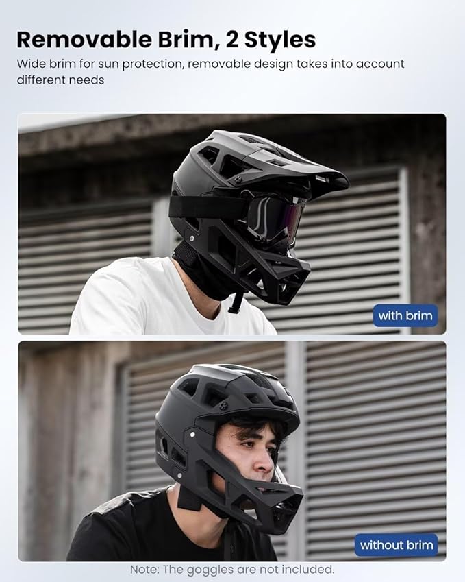 ILM Adult Mountain Bike Helmet Men & Women Full Face Lightweight BMX MTB Helmet ASTM CPSC CE Certified Cycling Helmet Model ZL-B068