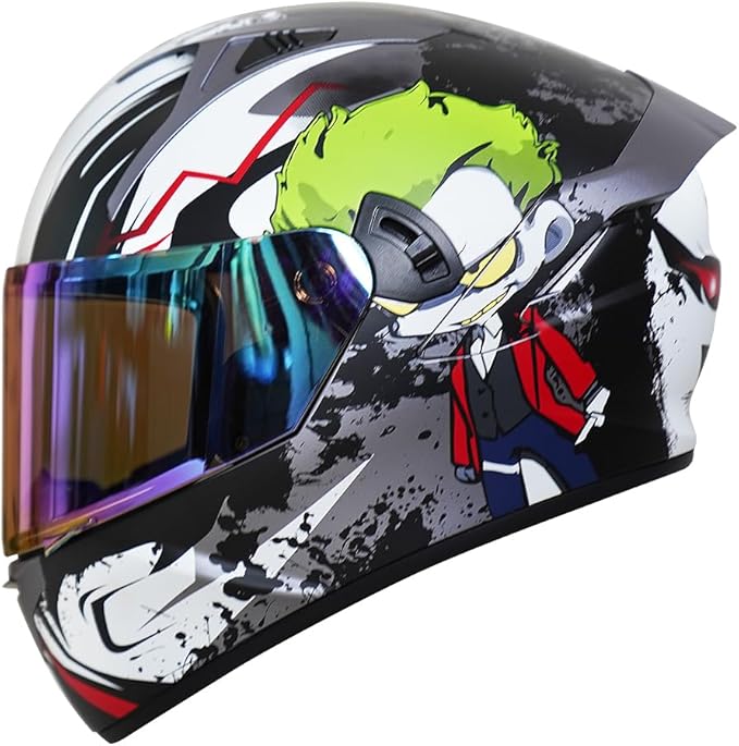 VCOROS X9 Full Face Motorcycle Helmet Replacement Shield 5Color Lens Available (Rainbow)