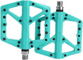 Bicycle Pedals Nylon Platform Footrest Flat Mountain Bike Paddle Grip Pedalen Bearings Footboards(Blue)