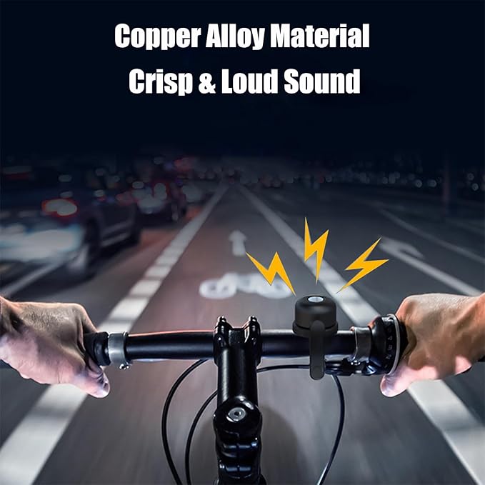 Bicycle Bell for Apple AirTag, Hidden Bike Mount Bike AirTag Holder, Bike Bell GPS Tracker Anti-Theft Suit for 0.87in/22.2mm Bicycle Handlebars, Bike Accessories