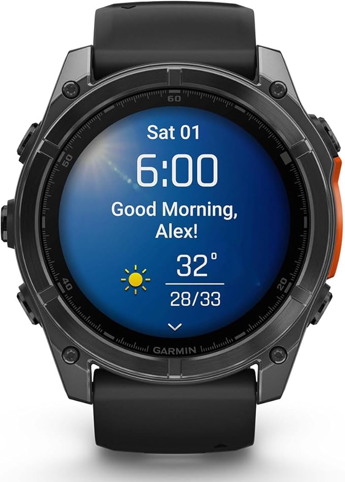 PlayBetter Garmin Fenix 8 AMOLED (51mm, Slate Gray/Black) Multisport GPS Smartwatch Bundle - 1.4” Touchscreen, Built-in LED Flashlight Wireless Running Earbuds