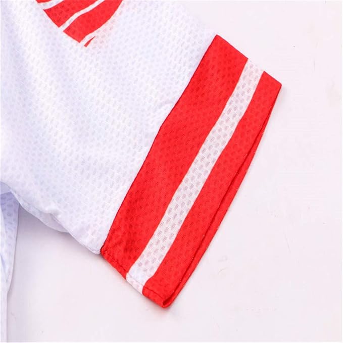 JPOJPO USA Cycling Jersey Men Short Sleeve Bike Shirts Biking Jersey Summer American Bicycle Tops with 3 Pockets Reflective