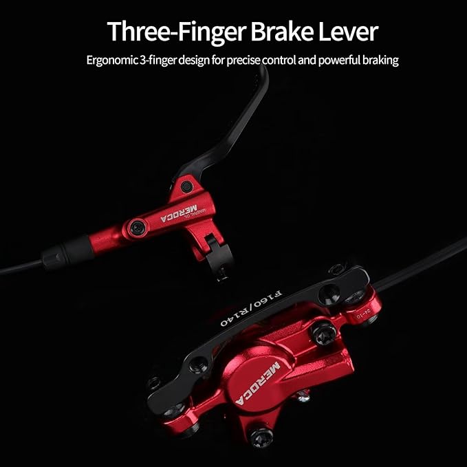 MEROCA M800 Mountain Bike Hydraulic Disc Brakes Hydraulic Bike Brakes Front 800mm and Rear 1400mm with PM Adapter for 160mm Rotor
