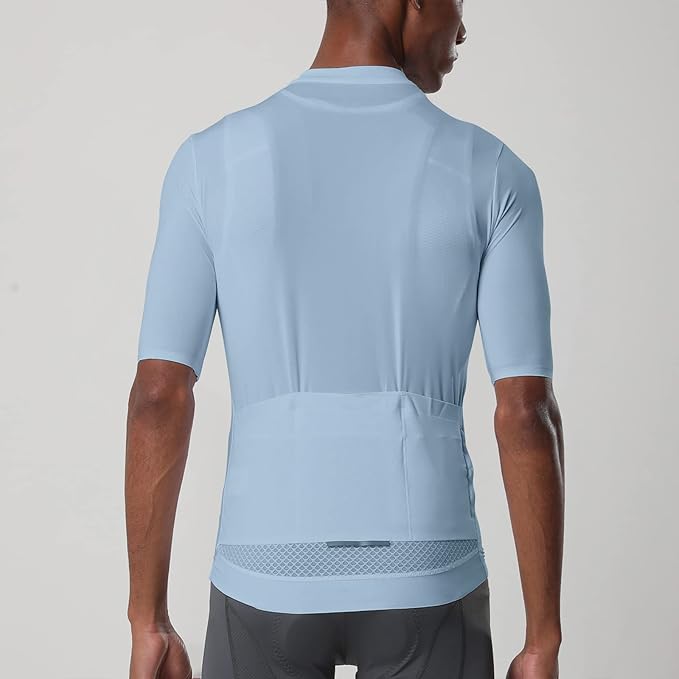 YKYWBIKE Cycling Jersey Men Aero Race Fit, Road Bike Jersey Short Sleeved Moisture Wicking, Breathable,Zip Pocket,UPF50＋
