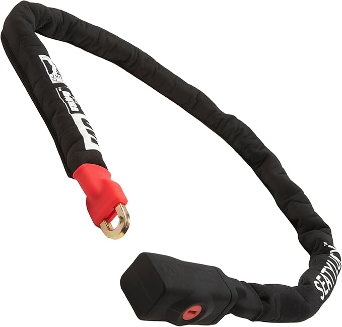 Seatylock Viking Bike Chain Lock with Key - Magnetic Patented Sold Secure Rated - Heavy Duty Anti Theft - Smart Ultra Security Bicycle Lock (55.11 Inch, Silver Rated)